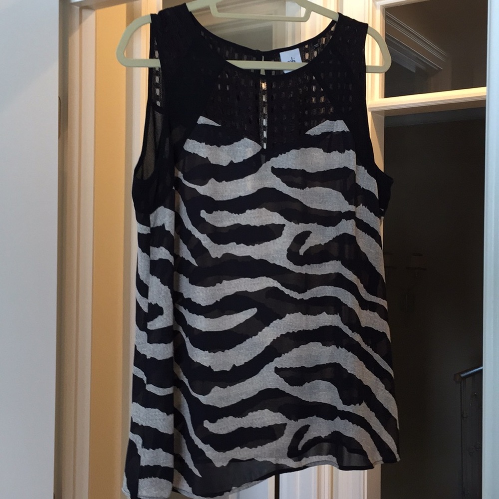 Cabi zebra print tank
